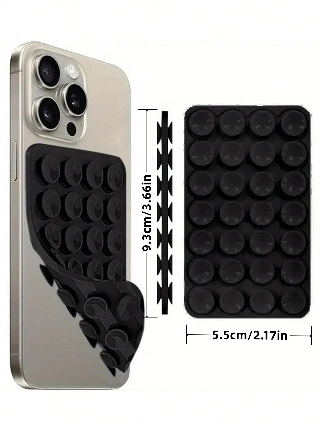 1Pc Silicone Phone Sticky Grip Handle, Suction Phone Case Stand, Hands-Free Sticky Phone Handle for Selfie and Video, Mobile Finger Grip Stand