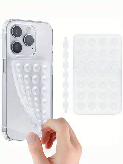 1Pc Silicone Phone Sticky Grip Handle, Suction Phone Case Stand, Hands-Free Sticky Phone Handle for Selfie and Video, Mobile Finger Grip Stand