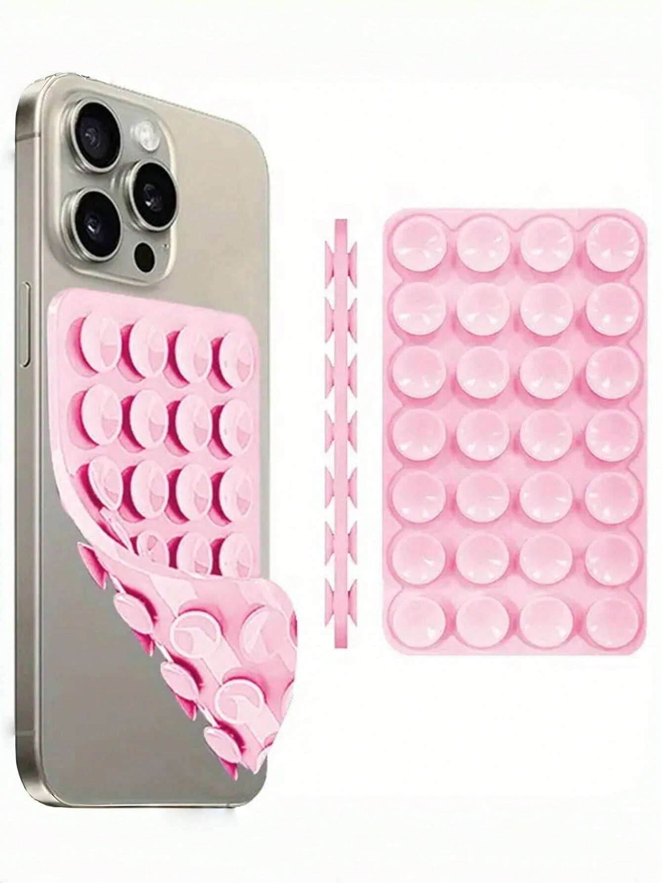 1Pc Silicone Phone Sticky Grip Handle, Suction Phone Case Stand, Hands-Free Sticky Phone Handle for Selfie and Video, Mobile Finger Grip Stand