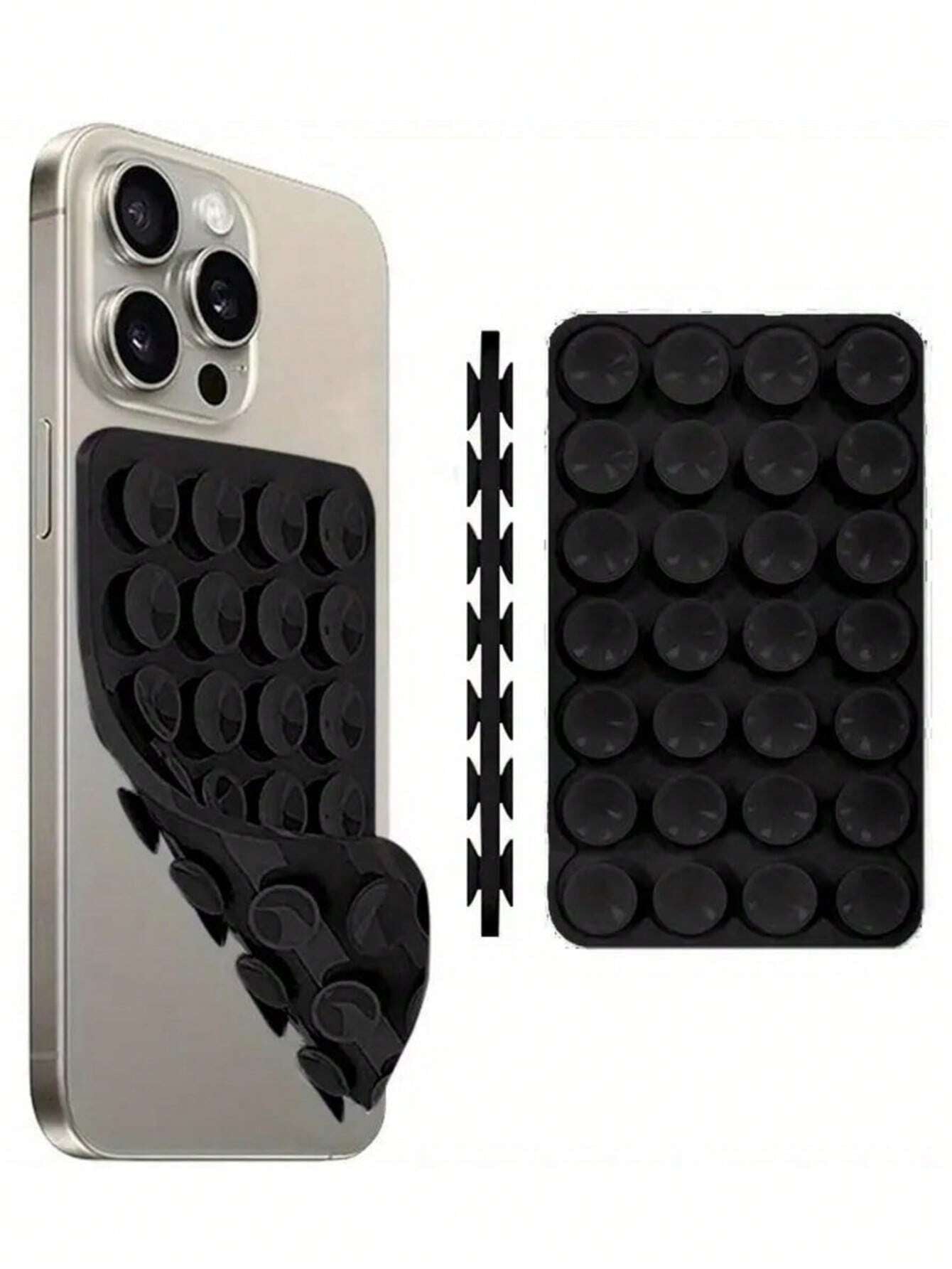 1Pc Silicone Phone Sticky Grip Handle, Suction Phone Case Stand, Hands-Free Sticky Phone Handle for Selfie and Video, Mobile Finger Grip Stand