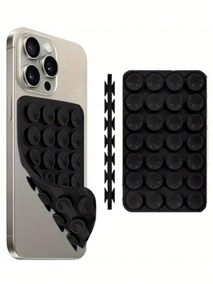 1Pc Silicone Phone Sticky Grip Handle, Suction Phone Case Stand, Hands-Free Sticky Phone Handle for Selfie and Video, Mobile Finger Grip Stand