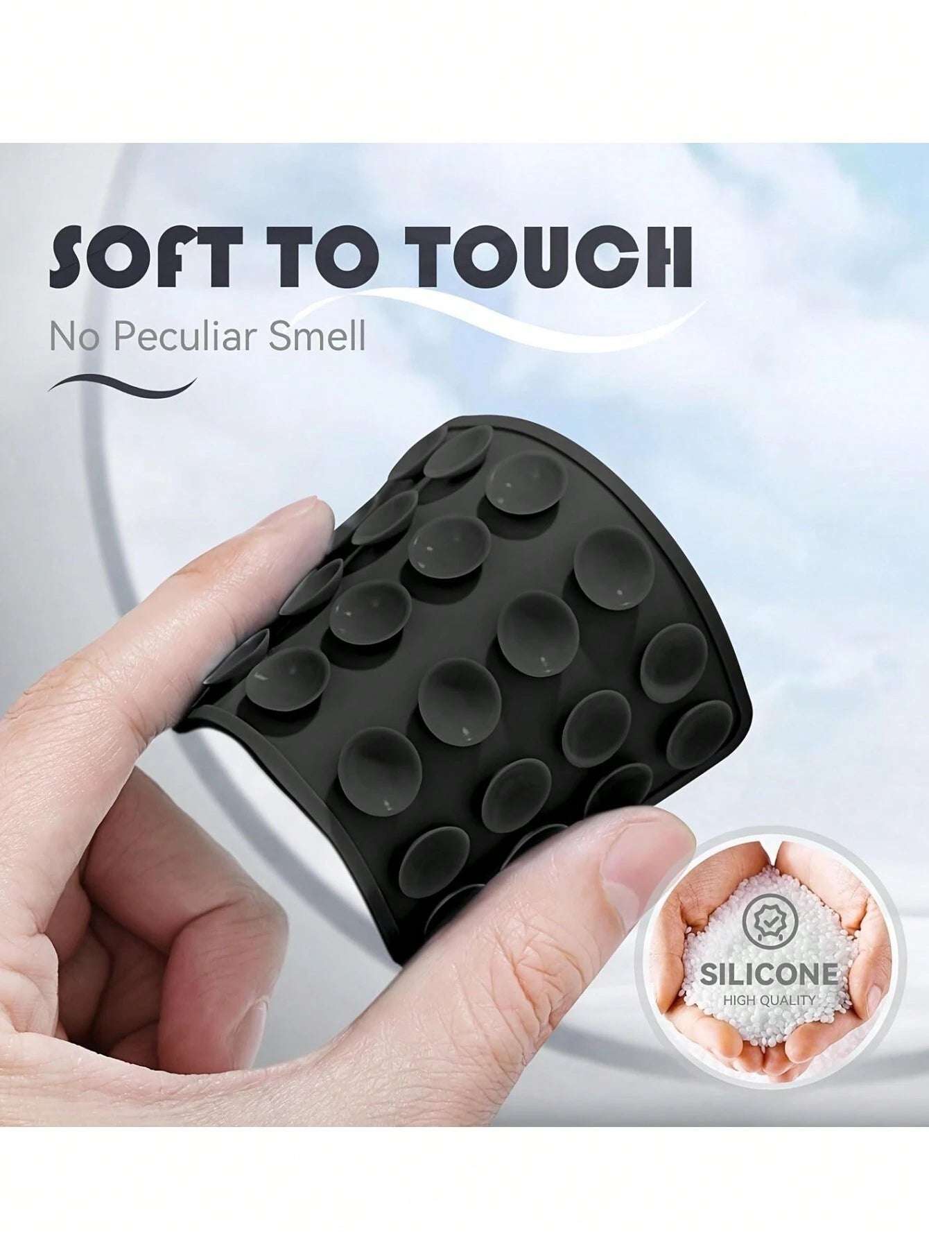 1Pc Silicone Phone Sticky Grip Handle, Suction Phone Case Stand, Hands-Free Sticky Phone Handle for Selfie and Video, Mobile Finger Grip Stand